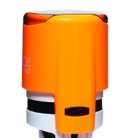 Оснастка для круглой печати автоматическая COLOP Printer R40, диаметр 41.5 мм, с крышкой, корпус оранжевый неон