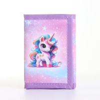 Кошелёк детский на липучке «Выбражулька», цвет сиреневый Кошелёк детский на липучке «Выбражулька», цвет сиреневый