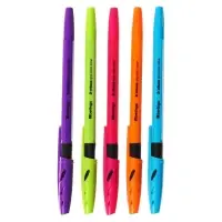 Ручка шариковая Berlingo "Tribase grip color zone", 0,7 мм,грип, синяя, микс