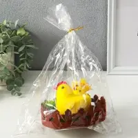 Сувенир пасхальный "Курочка с цыплятами на лужайке с забором" 12,5х12,5х8,5 см