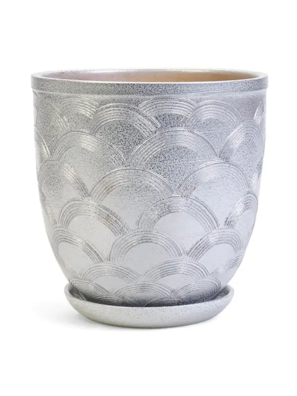 Горшок цветочный с поддоном 5 л, керамика "Узор" (М)