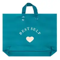 Пакет с петлевой ручкой синий 44 х 35 х 8 см  80 мкм