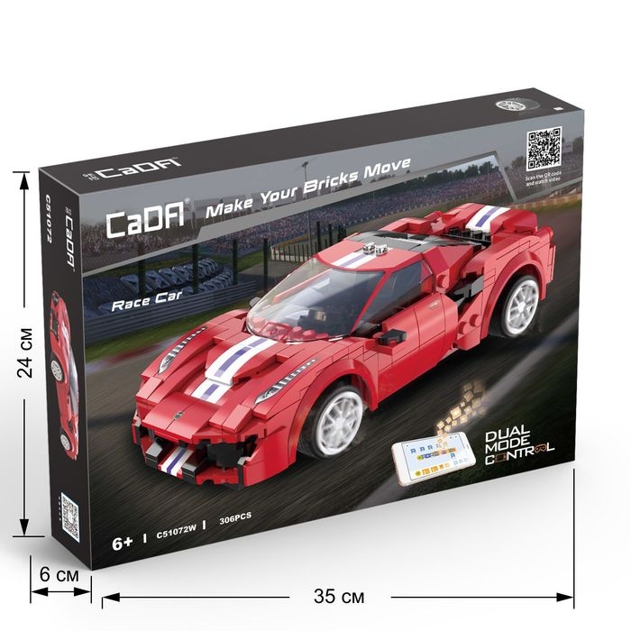 Конструктор радиоуправляемый &laquo;Спорткар&raquo;, 306 деталей