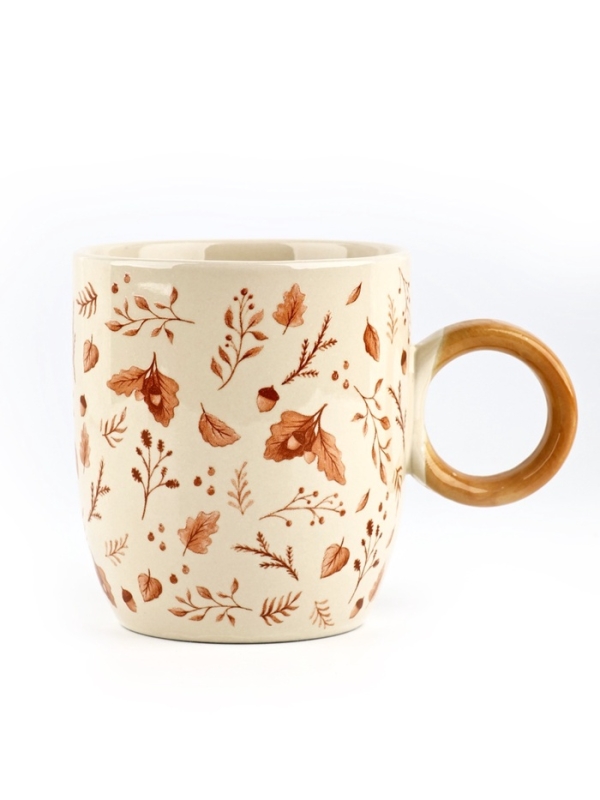 Кружка керамическая Дорого внимание &laquo;Листья&raquo;, 420 мл