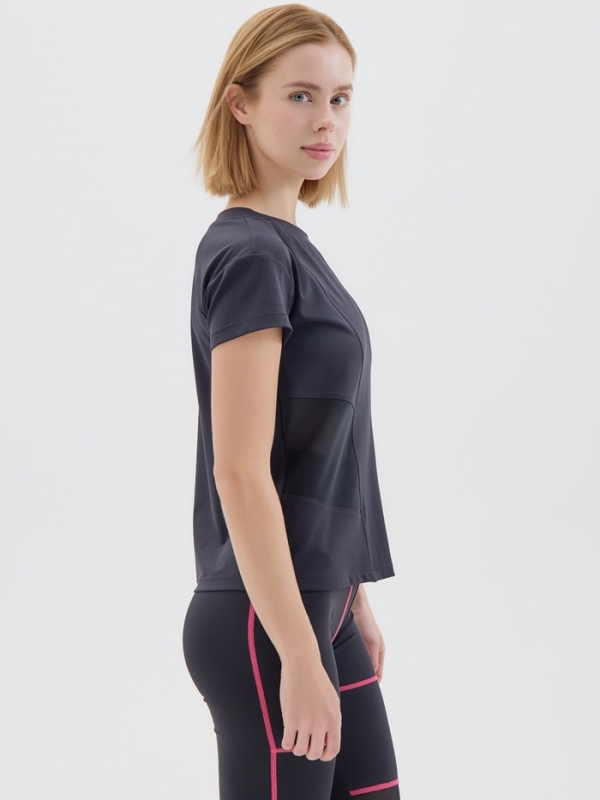 Футболка женская MINAKU, цвет чёрный, р-р 48