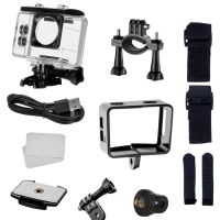 Экшн-камера Hoco, DV101, 4К видео,  два цветных экрана, черная