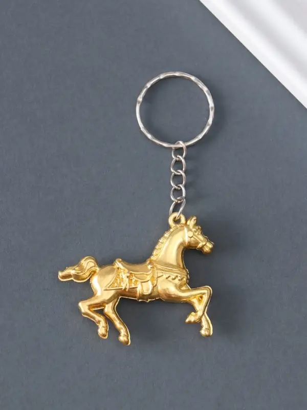 Брелок металл "Конь со стразой на седле" МИКС 3,5х4,8х0,8 см