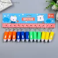 Фонарик свет на кольце "Карандаш" мигает МИКС 5х1,7х1,7 см