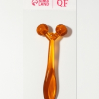 Массажёр для лица и зоны декольте, 2 шара, 14 &times; 6 &times; 2 см, цвет коричневый