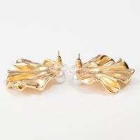 Серьги с жемчугом &laquo;Жемчуг&raquo; ракушка, немо, цвет золото