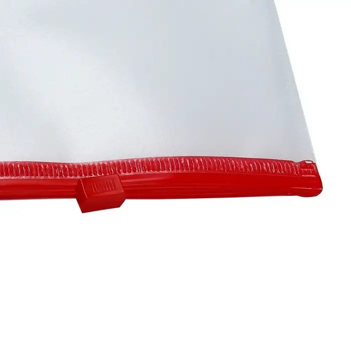 Папка-конверт на ZIP-молнии А5+, 140 мкм, ErichKrause "Fizzy Clear", прозрачная, с цветной молнией, микс