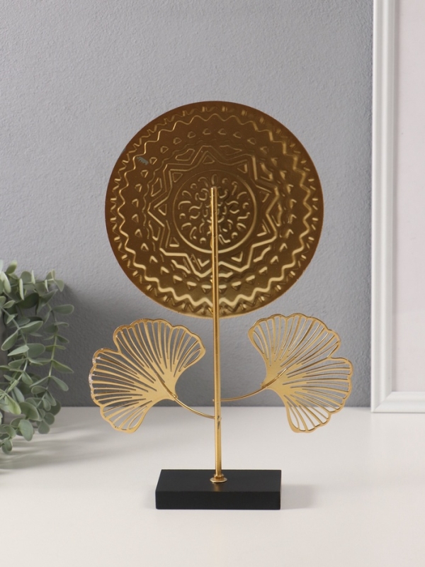 Сувенир металл "Круглый цветок" 6х19,5х32 см