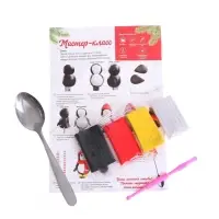 Ложка для декора полимерной глиной &laquo;Новый год! Пингвин в шарфике&raquo;, набор для творчества