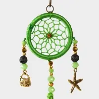 Брелок ловец снов, 17 см, зелёный