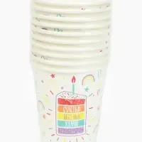 Стакан одноразовый бумажный &laquo;Счастья, веселья, удачи&raquo;, 250 мл