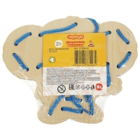 Шнуровка деревянная &laquo;Чебурашка&raquo;, 16 см