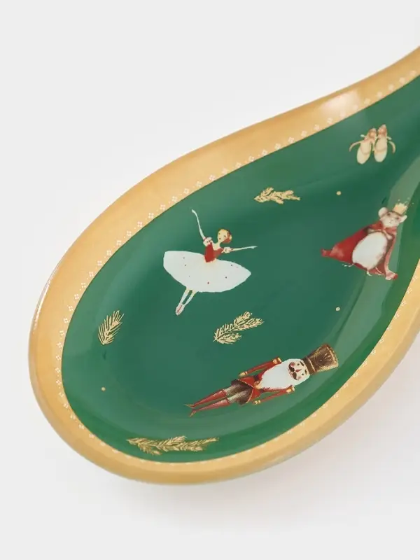 Подставка под ложку "Сказочные истории" 21,5x7,5x1,5 см, цвет зеленый