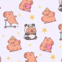 Бумага упаковочная &laquo;Капибары&raquo;, 70 &times; 100 см