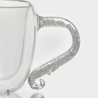 Кружка стеклянная с двойными стенками Magistro &laquo;Даймонд&raquo;, 200 мл