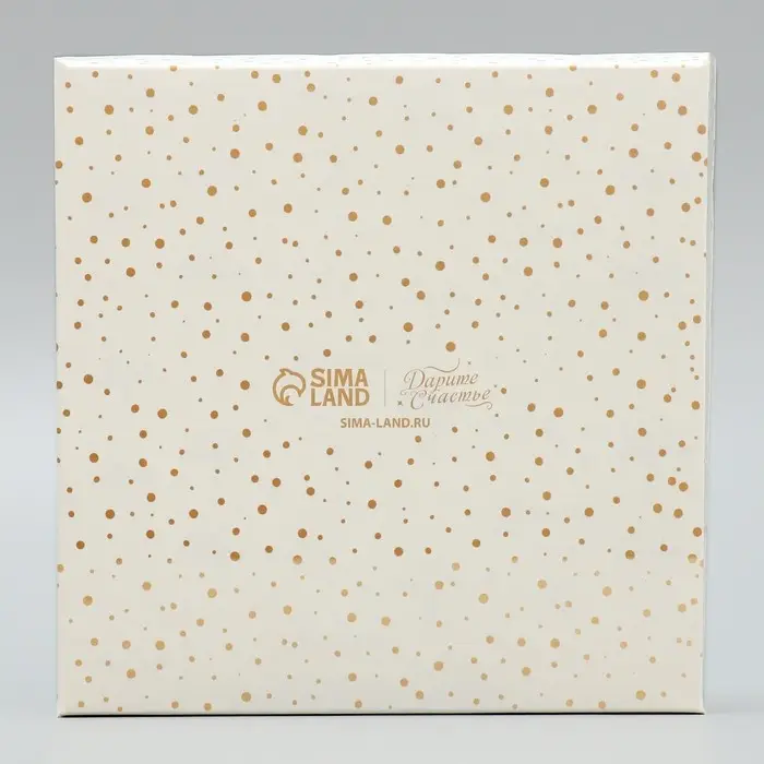 Коробка для кондитерских изделий с пластиковой крышкой I love winter, 15&times;15&times;3 см