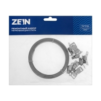 Набор: лента хомутная ZEIN engr, длина 3 м, ширина 8 мм, 8 замков, нержавеющая сталь Набор: лента хомутная ZEIN engr, длина 3 м, ширина 8 мм, 8 замков, нержавеющая сталь