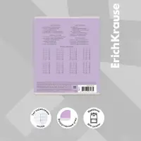 Тетрадь 18 листов в клетку, ErichKrause &laquo;Классика&raquo;, обложка мелованный картон, блок офсет 100% белизна, фиолетовая