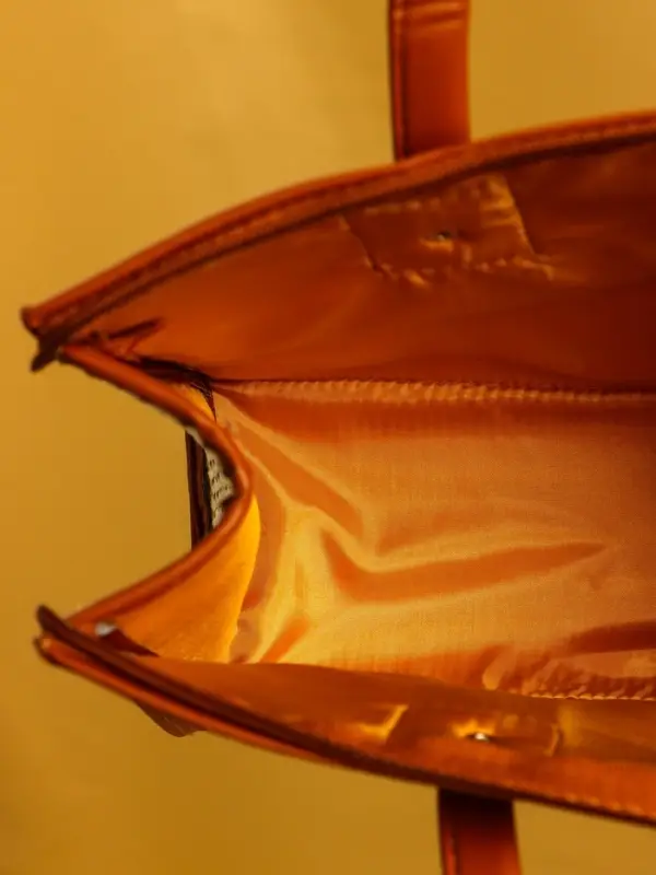 Сумка плетёная на молнии из пандана 35х12х40 см, бежево-коричневый