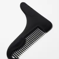 Расчёска - гребень для усов и бороды, 12&times;10 см, чёрная