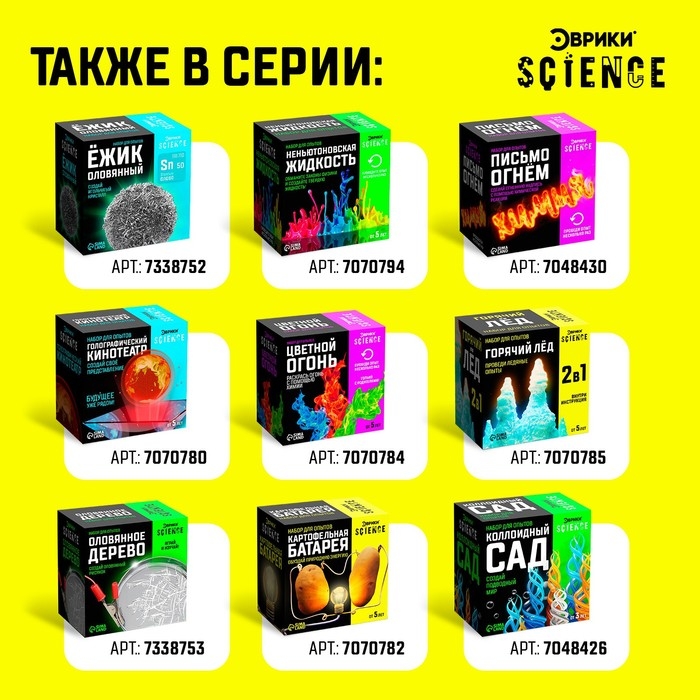 Набор для опытов «Фараонова змея» Набор для опытов «Фараонова змея»