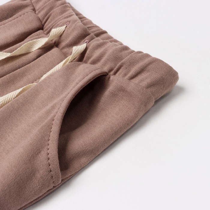 Комплект: футболка с дл. рукавом и брюки Крошка Я Dreamer, рост 92-98 см, бежевый