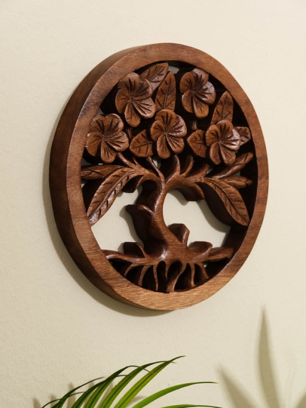 Панно "Древо жизни" дерево суар, 20х20х2 см