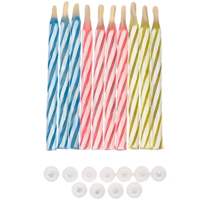 Свечи для торта незадуваемые, набор 10 шт., Коты аристократы