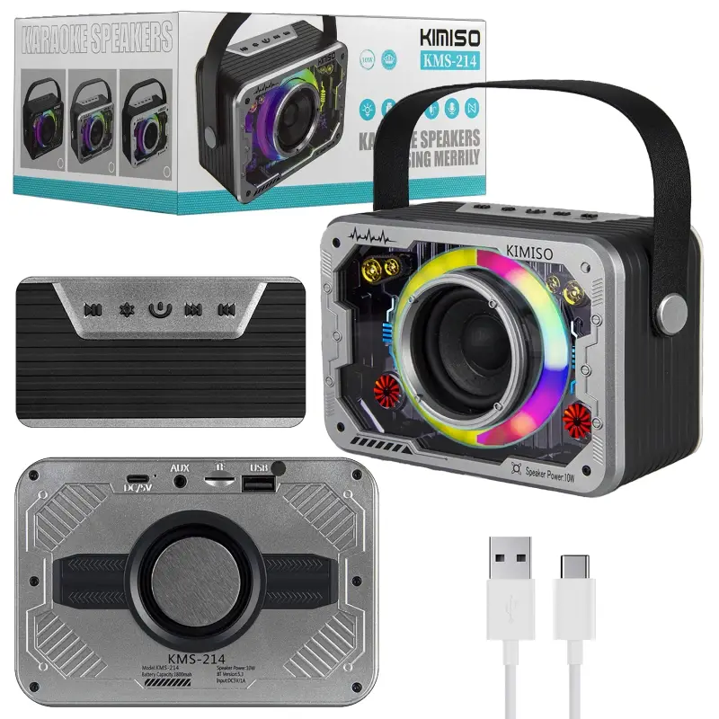 Портативная акустика KS214 серая (40шт/кор)