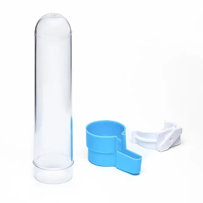 Поилка для птиц 3,3 х 17 см, 120 мл, синяя