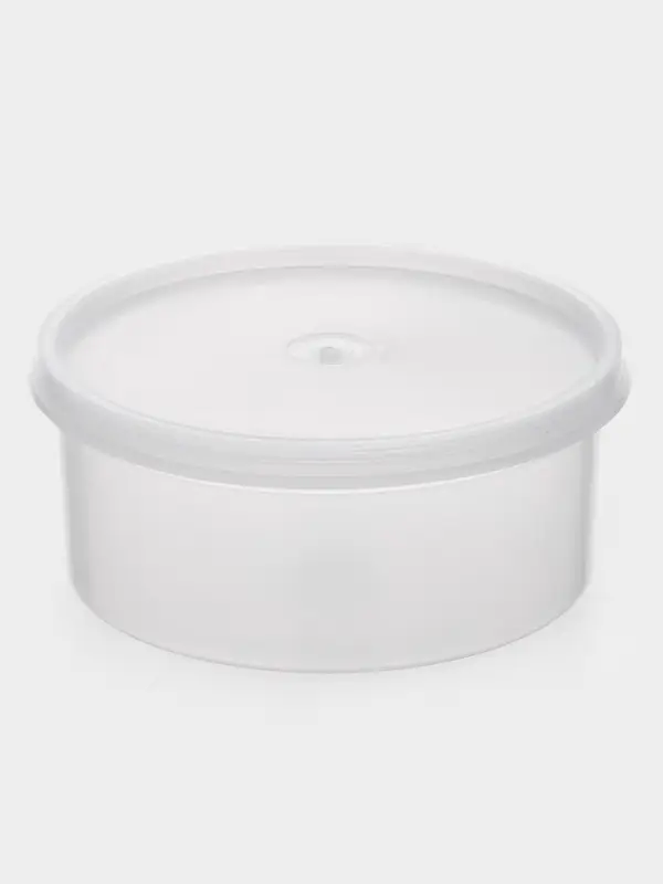 Контейнер пищевой, 450 мл, с герметичной крышкой, d=12,5 см, h=5,5 см, пластик