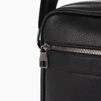 Сумка мужская, 21*7*25 см, отд на молнии, 2 н/карман, длин рег.ремень, черный