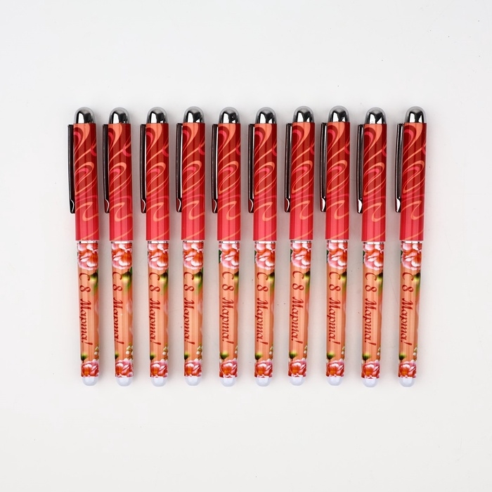 Ручка шариковая синяя паста, с колпачком &laquo;С 8 марта!&raquo; 1,0 мм