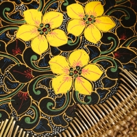 Корзинка плетеная ротанг "Цветы 2", 34х26х7 см, МИКС