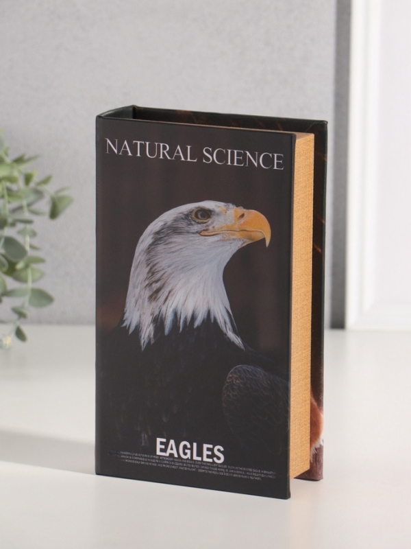 Сейф-книга дерево кожзам "Птицы. Орёл" 21х13х5 см