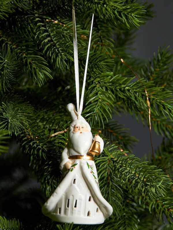 Светодиодная подвеска Светодиодная подвеска "Дед Мороз в белом" 10.8х6.4х5, 1 LED, LR44x3(в компл.), Т/БЕЛЫЙ