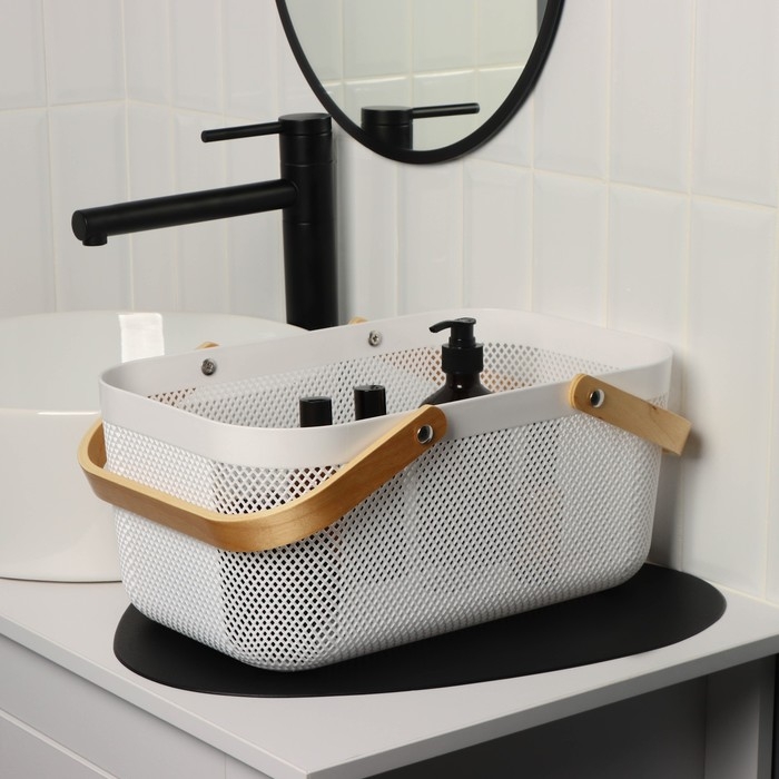 Корзина для хранения LaDо́m &laquo;Скандинавия&raquo;, 39&times;24,5&times;18 см, цвет белый