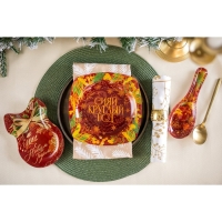 Подставка под ложку новогодняя Дорого внимание &laquo;Успеха&raquo;, 21,4 х 7,5 см, стекло