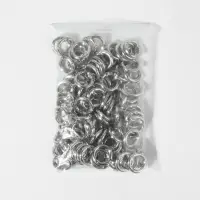 Кольцо-карабин, d=13/20 мм, толщина - 3.5 мм, цвет серебряный