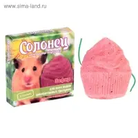 Минеральная подкормка для грызунов &laquo;Солонец&raquo;, зефир, 14 г, розовый