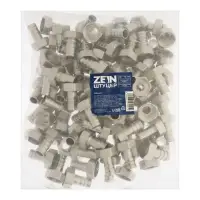 Штуцер ZEIN, 1/2" х 12 мм, внутренняя резьба, никелированная латунь, фасовка 100 шт.