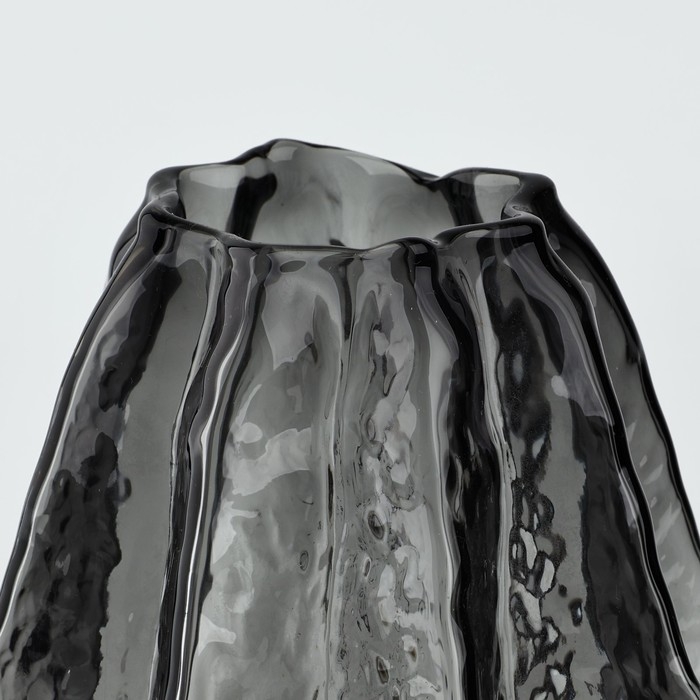 Ваза для цветов &laquo;Канди блэк&raquo; из черного стекла 20&times;14&times;14 см