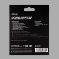 Садовый светильник на солнечной батарее, 11.5 &times; 13 &times; 11.5 см, 8 LED, свечение тёплое белое