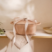 Кастрюля чугунная с эмалированным покрытием SL Home, d=24,5 см, h=11 см, цвет бежевый