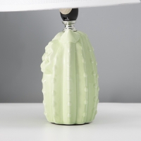 Настольная лампа с абажуром RISALUX &laquo;Сова&raquo;, Е14, 40 Вт, салатовый, 20&times;20&times;29 см