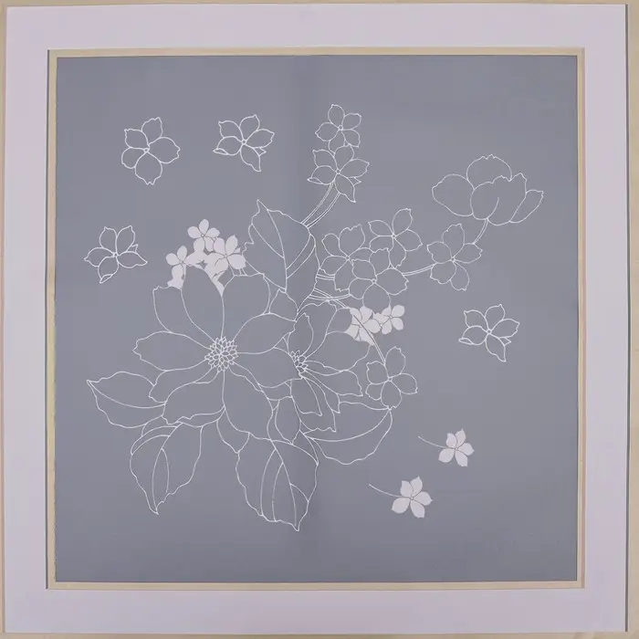 Пленка для цветов матовая, &laquo;Цветы с каймой&raquo;, 58&times;58 см, розовый